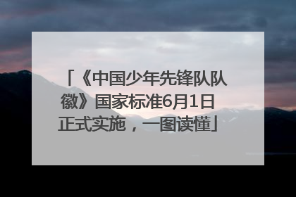 《中国少年先锋队队徽》国家标准6月1日正式实施，一图读懂