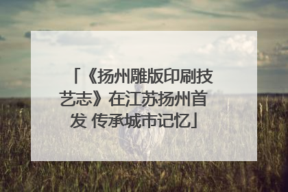 《扬州雕版印刷技艺志》在江苏扬州首发 传承城市记忆