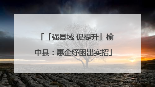 「强县域 促提升」榆中县：惠企纾困出实招