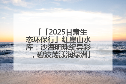 「2025甘肃生态环保行」红崖山水库：沙海明珠绽异彩，碧波荡漾润绿洲