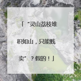 “灵山荔枝堆积如山，只能贱卖”？假的！