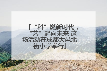 “科”燃新时代，“艺”起向未来 这场活动在成都大邑北街小学举行
