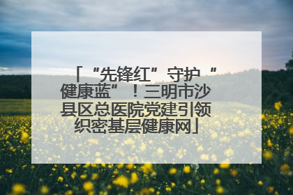 “先锋红”守护“健康蓝”！三明市沙县区总医院党建引领织密基层健康网