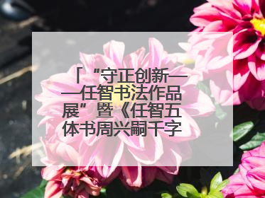 “守正创新——任智书法作品展”暨《任智五体书周兴嗣千字文七种》图书发行仪式在京举
