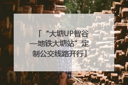 “大塘UP智谷—地铁大塘站”定制公交线路开行