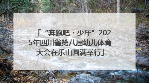 “奔跑吧・少年”2025年四川省第八届幼儿体育大会在乐山圆满举行