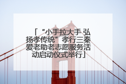 “小手拉大手 弘扬孝传统”孝行三秦爱老助老志愿服务活动启动仪式举行