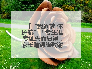“我逐梦 你护航”！考生准考证失而复得，家长赠锦旗致谢“护梦人”！
