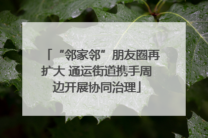 “邻家邻”朋友圈再扩大 通运街道携手周边开展协同治理