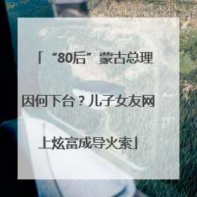 “80后”蒙古总理因何下台？儿子女友网上炫富成导火索