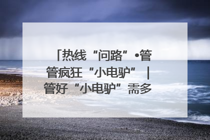 热线“问路”•管管疯狂“小电驴”｜管好“小电驴”需多部门形成合力
