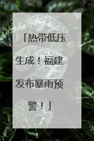 热带低压生成！福建发布暴雨预警！