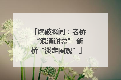 爆破瞬间：老桥“浪涌谢幕” 新桥“淡定围观”