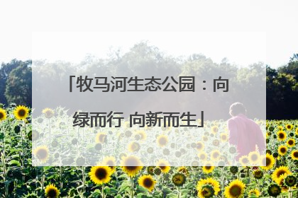 牧马河生态公园：向绿而行 向新而生