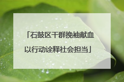 石鼓区干群挽袖献血 以行动诠释社会担当