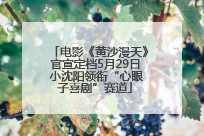 电影《黄沙漫天》官宣定档5月29日 小沈阳领衔“心眼子喜剧”赛道
