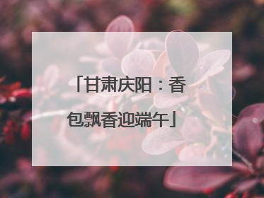 甘肃庆阳：香包飘香迎端午