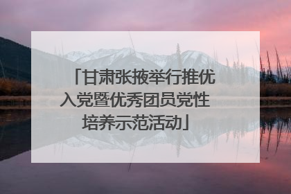 甘肃张掖举行推优入党暨优秀团员党性培养示范活动