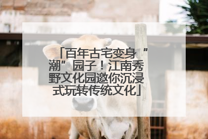 百年古宅变身“潮”园子！江南秀野文化园邀你沉浸式玩转传统文化