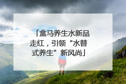 盒马养生水新品走红，引领“水替式养生”新风尚