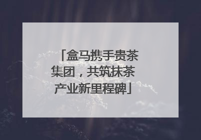 盒马携手贵茶集团，共筑抹茶产业新里程碑