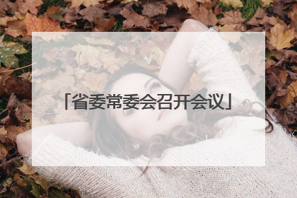 省委常委会召开会议