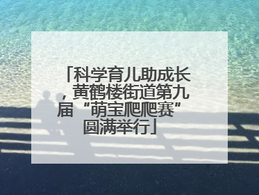 科学育儿助成长，黄鹤楼街道第九届“萌宝爬爬赛”圆满举行