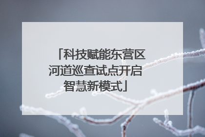 科技赋能东营区河道巡查试点开启智慧新模式