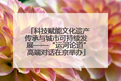 科技赋能文化遗产传承与城市可持续发展——“运河论道”高端对话在京举办