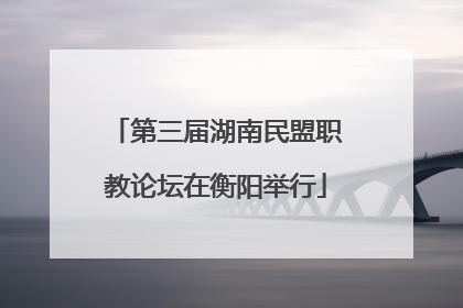 第三届湖南民盟职教论坛在衡阳举行