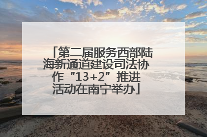 第二届服务西部陆海新通道建设司法协作“13+2”推进活动在南宁举办