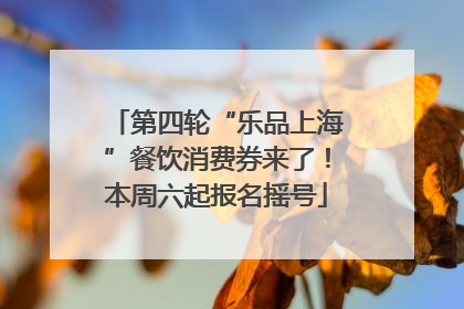 第四轮“乐品上海”餐饮消费券来了！本周六起报名摇号