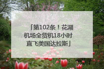 第102条！花湖机场全货机18小时直飞美国达拉斯