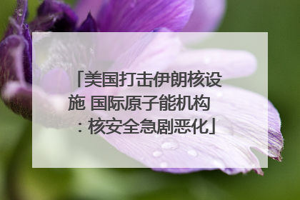 美国打击伊朗核设施 国际原子能机构：核安全急剧恶化
