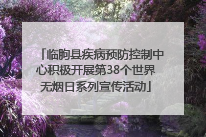 临朐县疾病预防控制中心积极开展第38个世界无烟日系列宣传活动