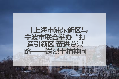 上海市浦东新区与宁波市联合举办“打造引领区 奋进尊崇路——送烈士精神回家乡”主题活动