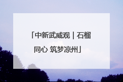 中新武威观｜石榴同心 筑梦凉州