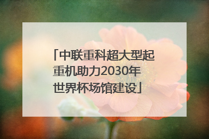 中联重科超大型起重机助力2030年世界杯场馆建设