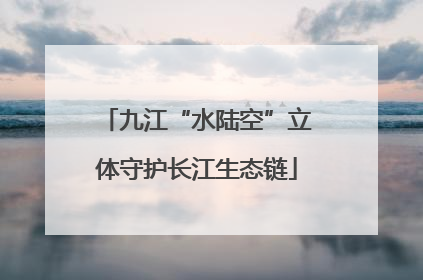 九江“水陆空”立体守护长江生态链
