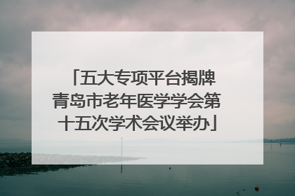 五大专项平台揭牌 青岛市老年医学学会第十五次学术会议举办