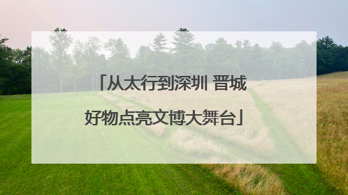 从太行到深圳 晋城好物点亮文博大舞台