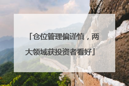 仓位管理偏谨慎，两大领域获投资者看好