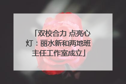 双校合力 点亮心灯：丽水新和两地班主任工作室成立