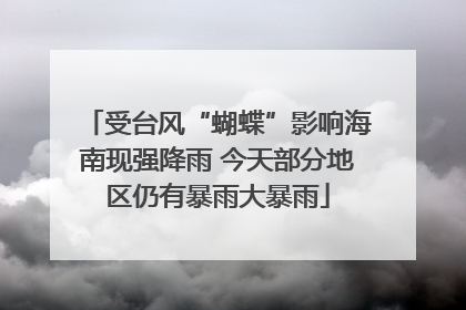 受台风“蝴蝶”影响海南现强降雨 今天部分地区仍有暴雨大暴雨