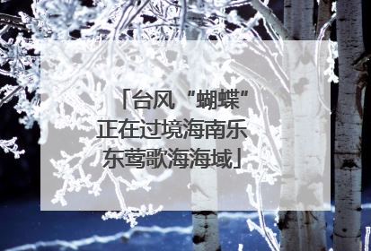 台风“蝴蝶”正在过境海南乐东莺歌海海域