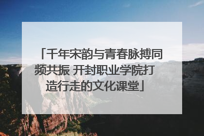 千年宋韵与青春脉搏同频共振 开封职业学院打造行走的文化课堂