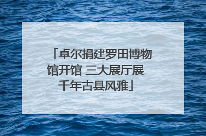 卓尔捐建罗田博物馆开馆 三大展厅展千年古县风雅