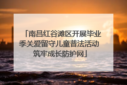 南昌红谷滩区开展毕业季关爱留守儿童普法活动 筑牢成长防护网
