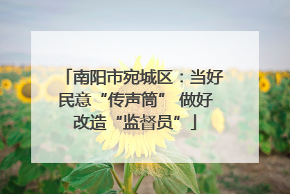 南阳市宛城区：当好民意“传声筒” 做好改造“监督员”
