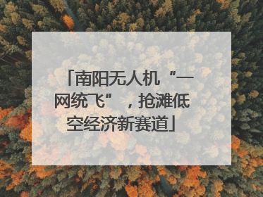 南阳无人机“一网统飞”，抢滩低空经济新赛道